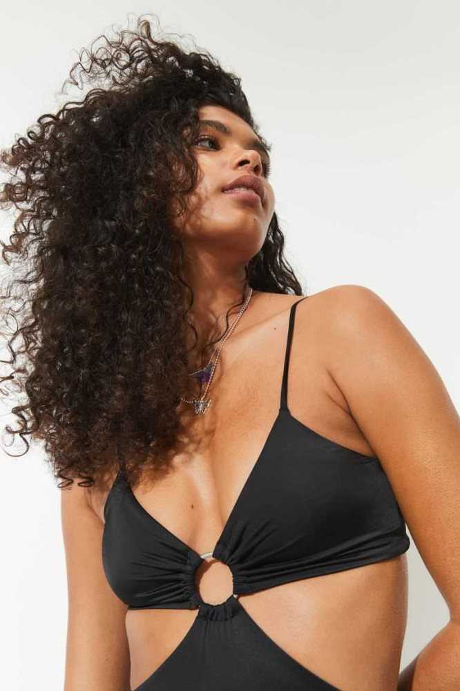 H&M High Leg Cut-out Swimsuit Strandkleidung Damen Lila | 3860-WMJSA