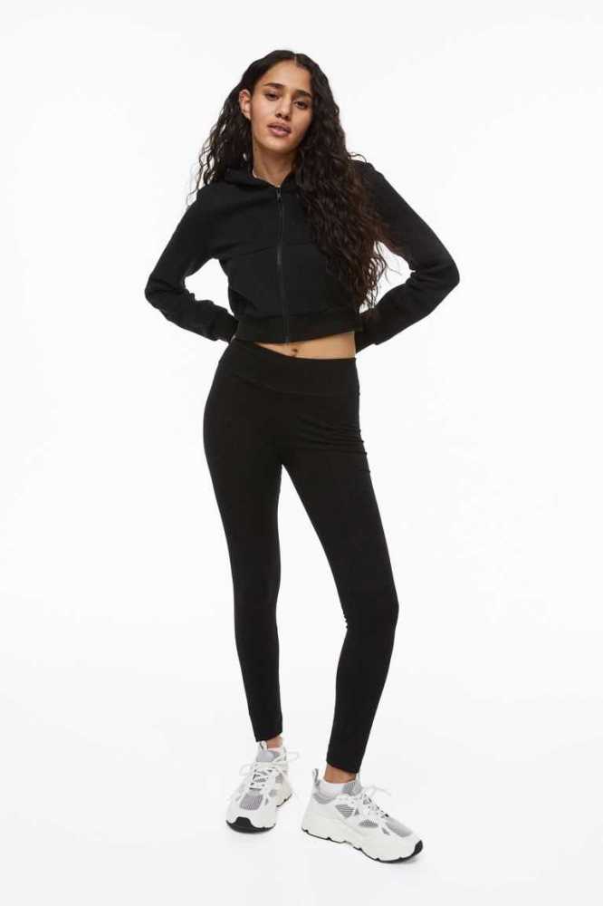 H&M High Taille Leggings Hose Damen Grün | 7143-LPGEW