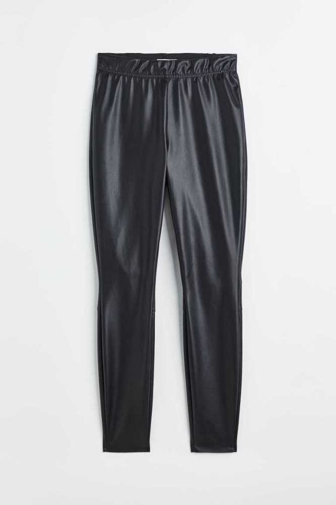 H&M High Taille Leggings Hose Damen Schwarz | 5061-HZJNP