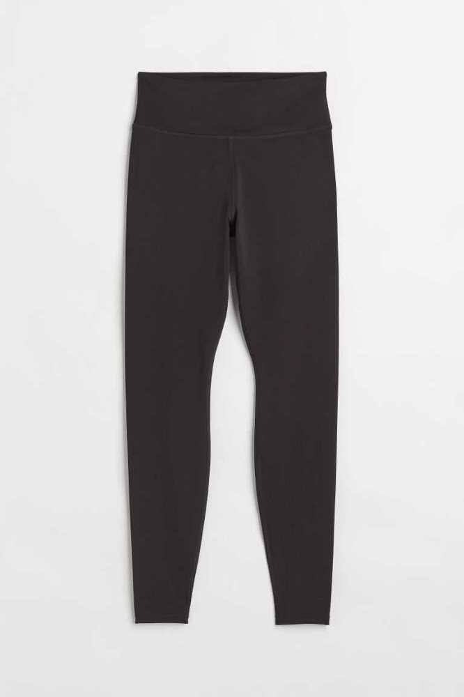 H&M High Taille Sports Leggings Hose Damen Dunkeltürkis | 4706-OPRMU