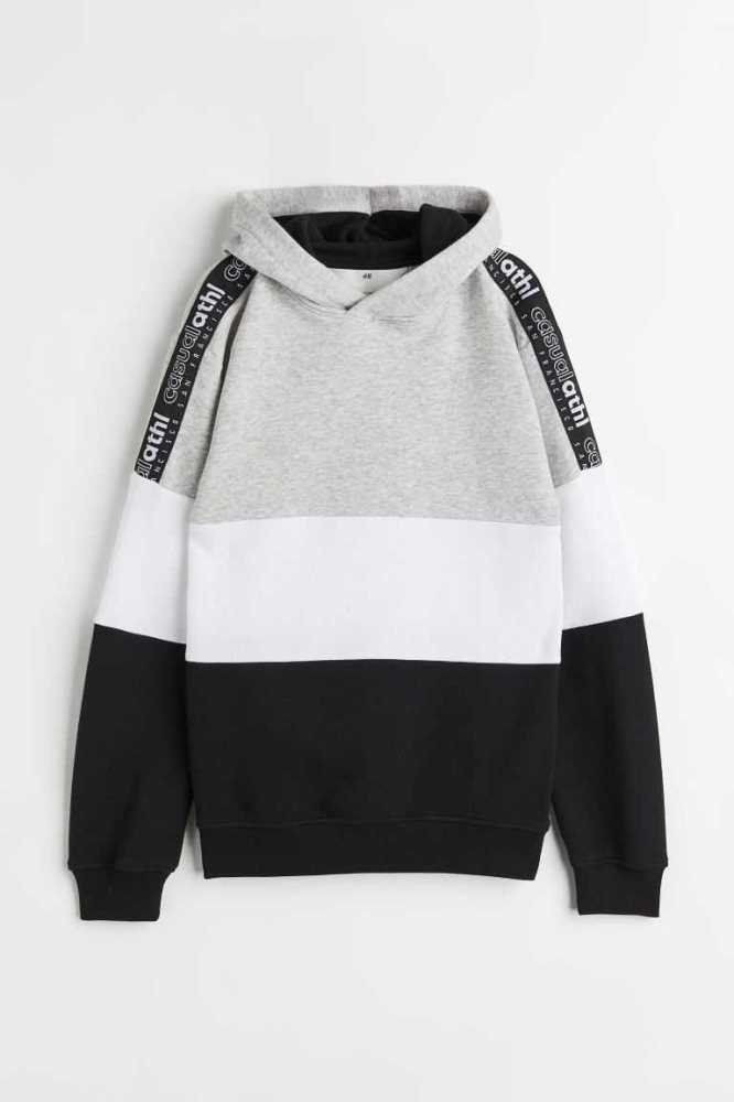 H&M Hoodie Kinder Grau | 4501-XYELT