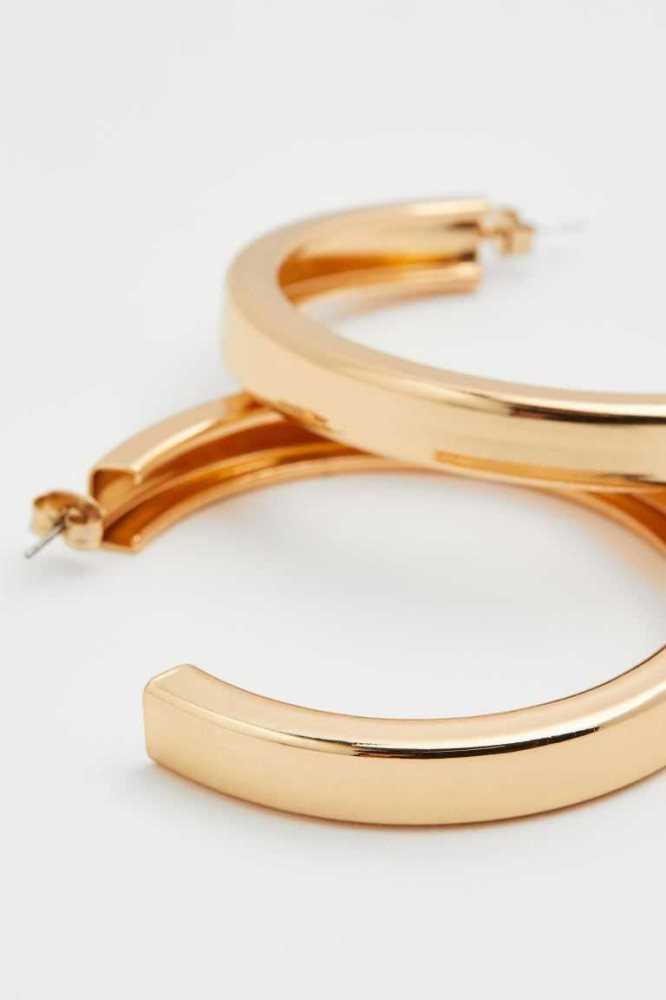 H&M Hoop Ohrringe Damen Gold | 0834-IQZNU