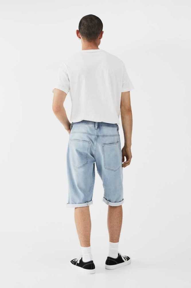 H&M Hybrid Regular Denim Jogger Kurze Hose Herren Blau | 5894-LTIYQ