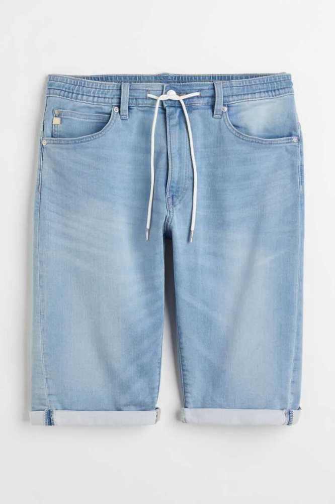 H&M Hybrid Regular Denim Jogger Kurze Hose Herren Blau | 5894-LTIYQ