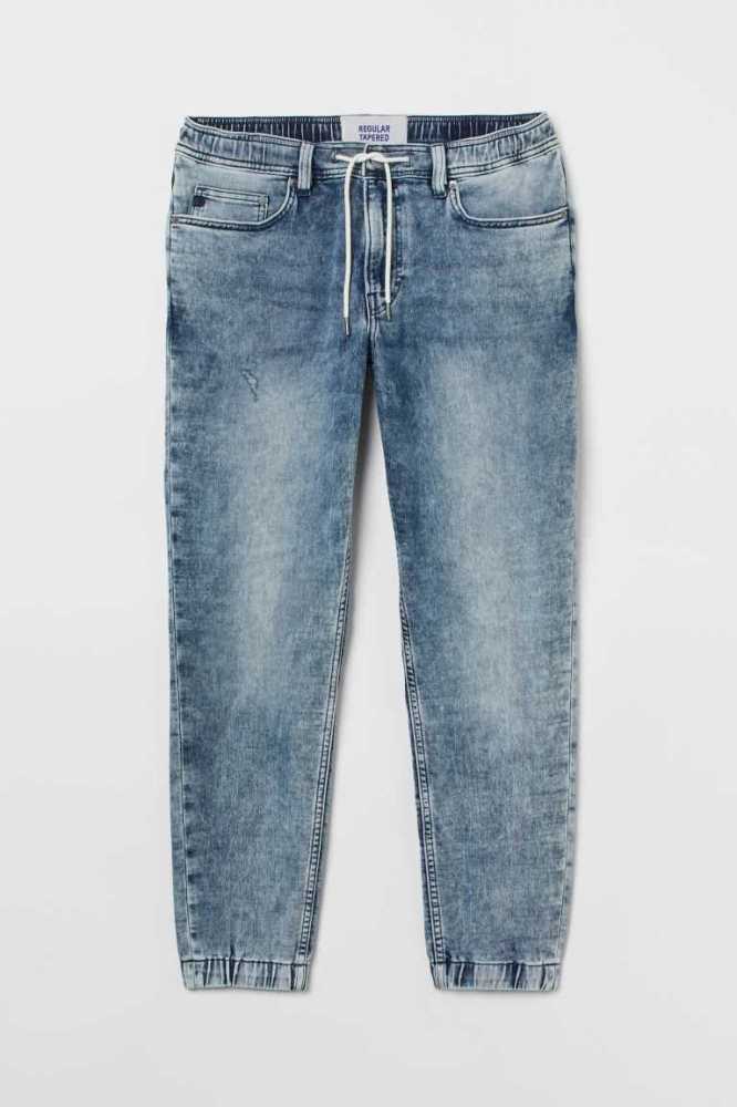 H&M Hybrid Regular Tapered Joggers Jeans Herren Dunkelblau | 2875-VDQTI