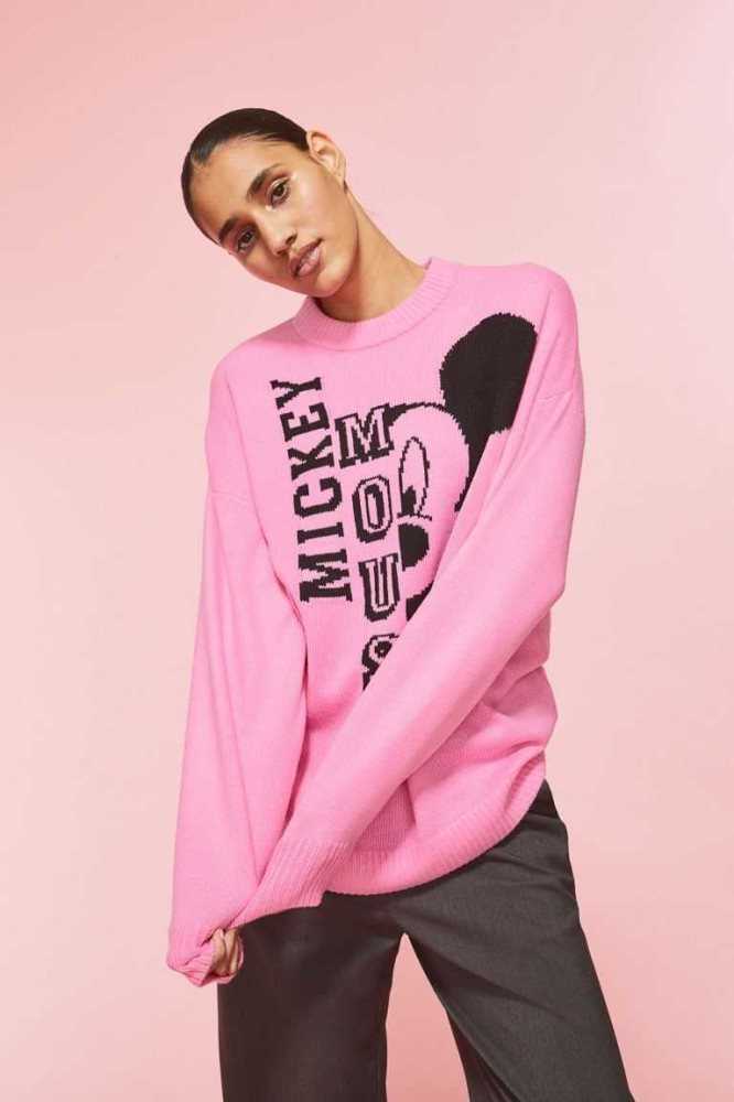 H&M Jacquard-knit Pullover Damen Rosa | 0639-FOZMH