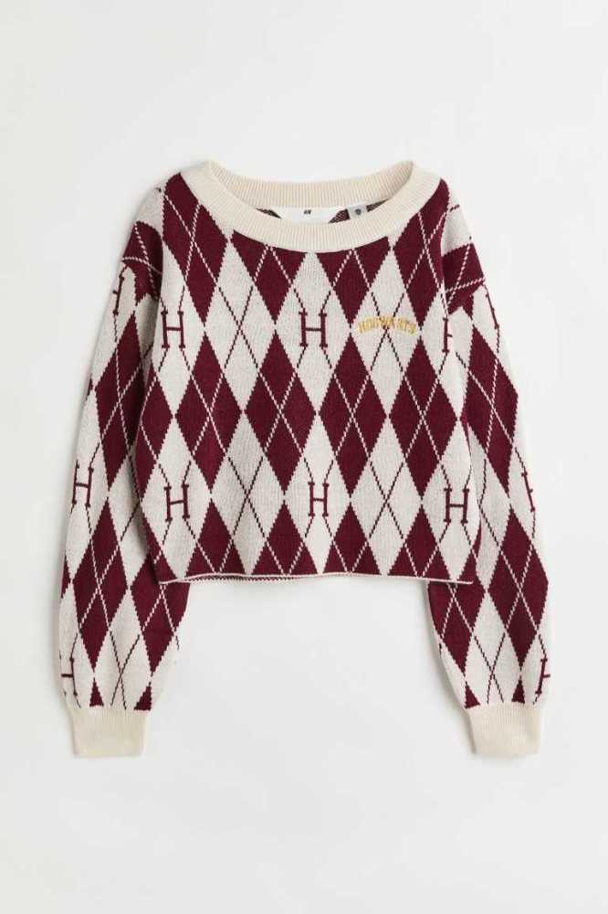 H&M Jacquard-knit Pullover Kinder Hellrosa | 5467-UWTXQ