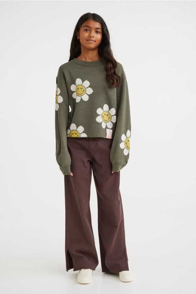 H&M Jacquard-knit Pullover Kinder Hellrosa | 5467-UWTXQ