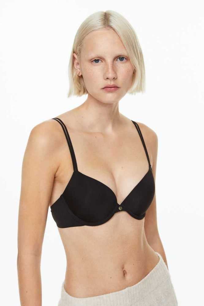 H&M Jersey Push-up Bra Unterwäsche Damen Blau | 3820-EMGXS