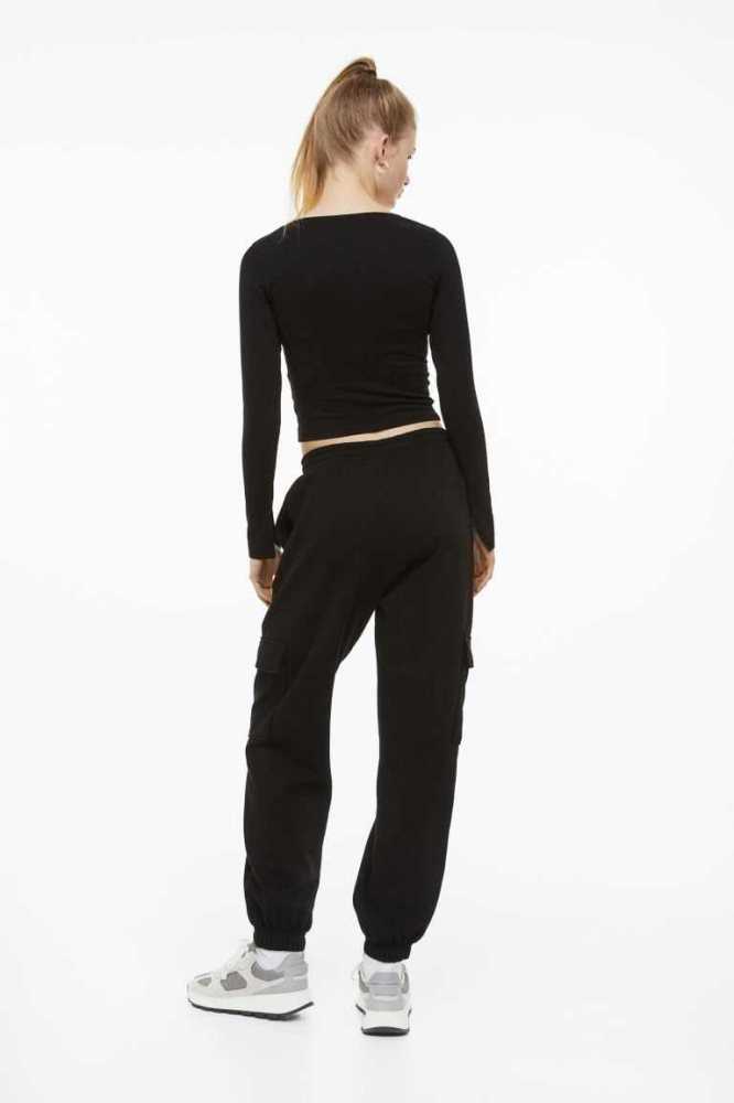 H&M Joggers Hose Damen Hellgrau | 8456-ZBTMR