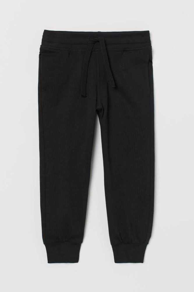 H&M Joggers Jersey Kinder Schwarz | 7945-FDBXZ