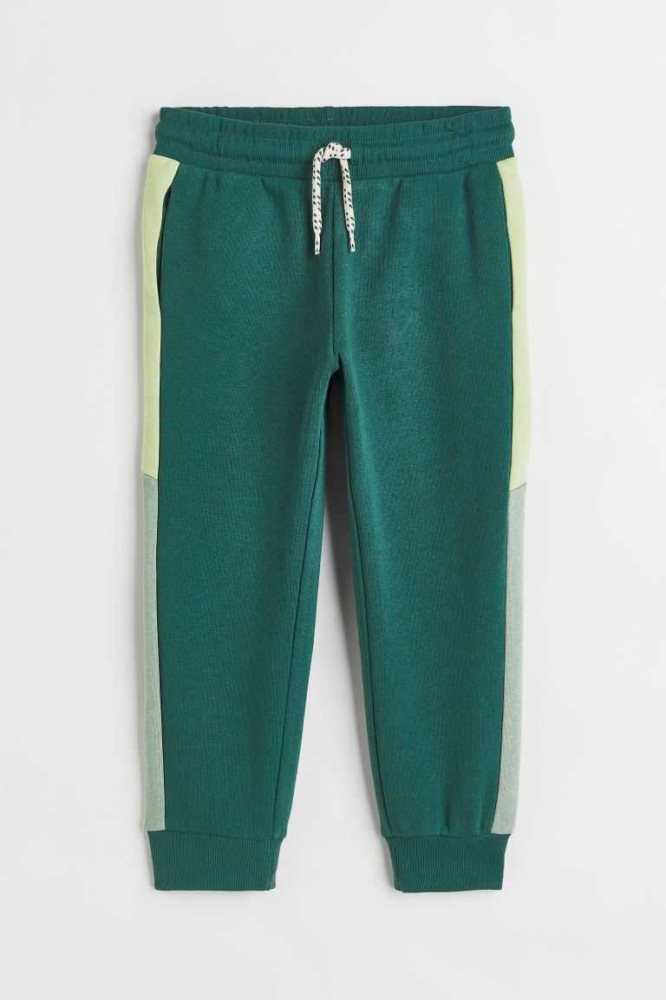 H&M Jogginghose Kinder Dunkelgrün | 6210-HPZOY