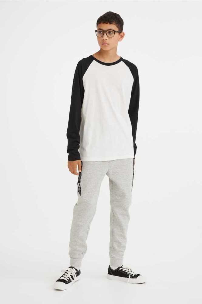 H&M Jogginghose Kinder Hellgrau | 9584-OJUEA