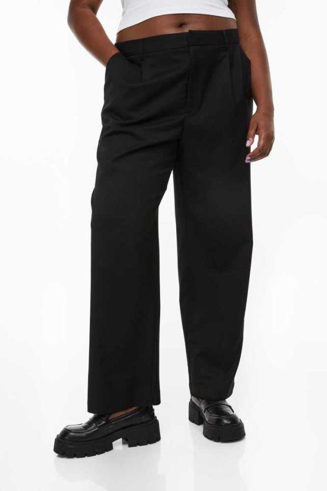 H&M Kleider Pants Übergröße Damen Schwarz | 2375-EUGCB