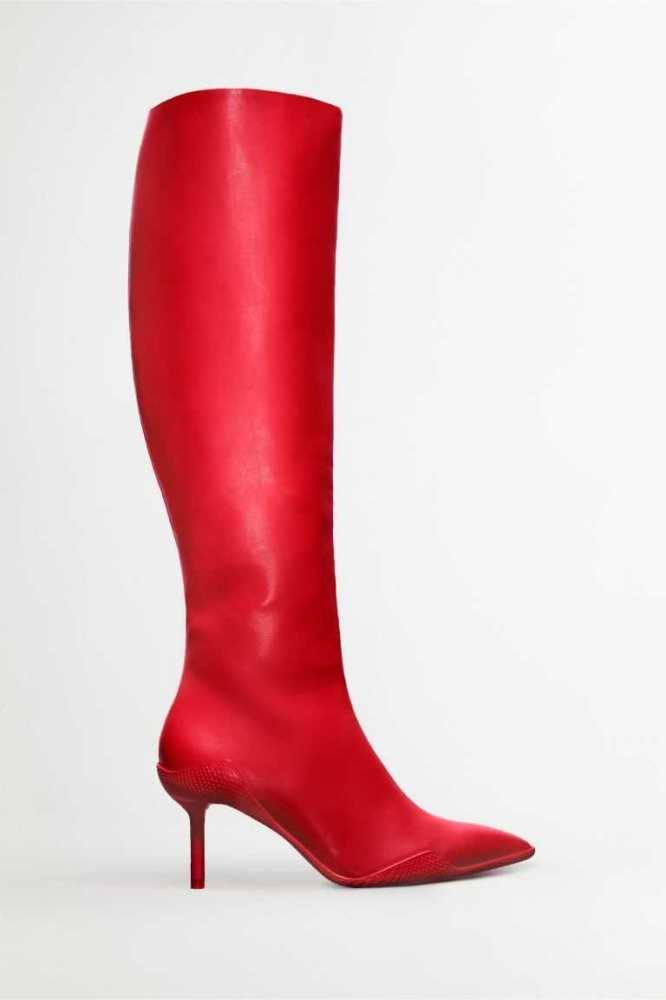 H&M Knee-high Stiefel Damen Rot | 2904-BEPVG