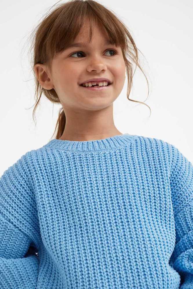 H&M Knit Chenille Pullover Kinder Hellrosa | 4637-QZPJD