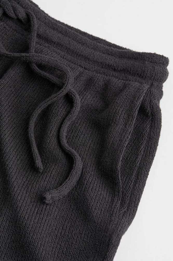 H&M Knit Kurze Hose Damen Dunkelgrau | 1089-IJWHS