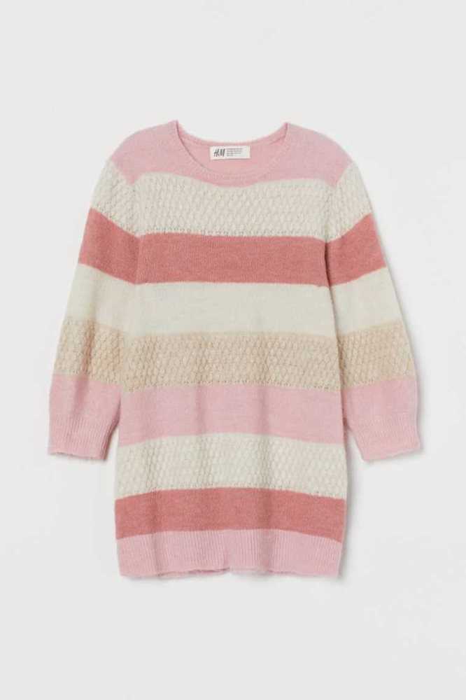 H&M Knit Kurzes Kleid Kinder Dunkelgrau | 4271-XYFBN