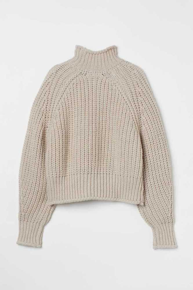 H&M Knit Pullover Damen Grün | 3426-HNDWQ