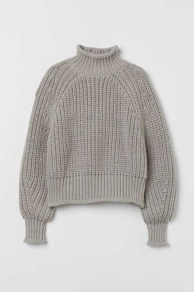 H&M Knit Pullover Damen Grün | 3426-HNDWQ