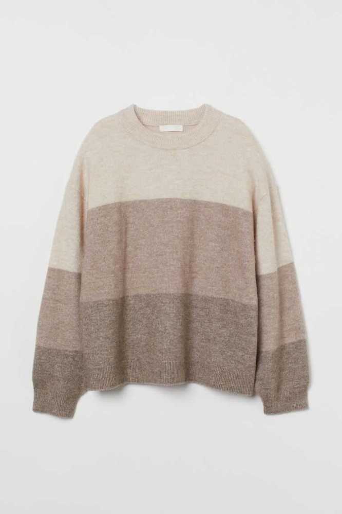 H&M Knit Pullover Damen Helllila | 8194-HXJCT