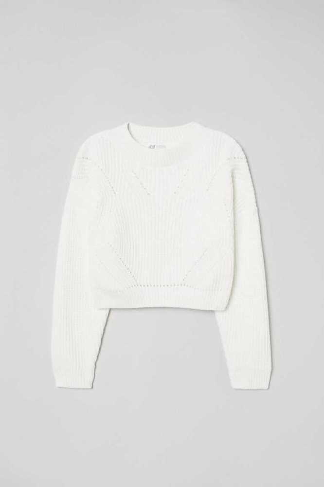 H&M Knit Pullover Kinder Hellgrün | 6432-QCPOH