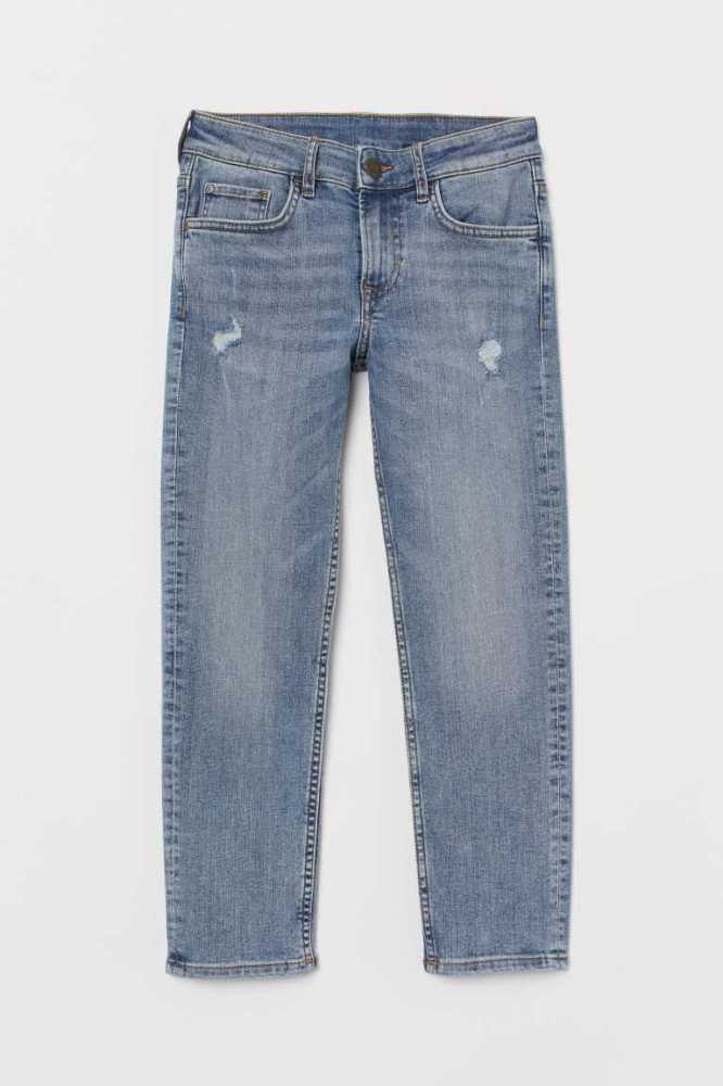 H&M Kompfort Slim Fit Jeans Kinder Dunkelblau | 4280-TMAPE