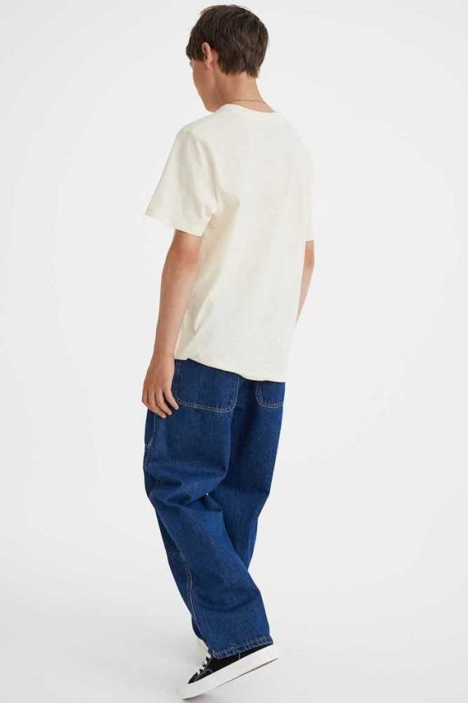 H&M Kompfort Stretch Baggy Fit Jeans Kinder Dunkelblau | 8245-JTCRO