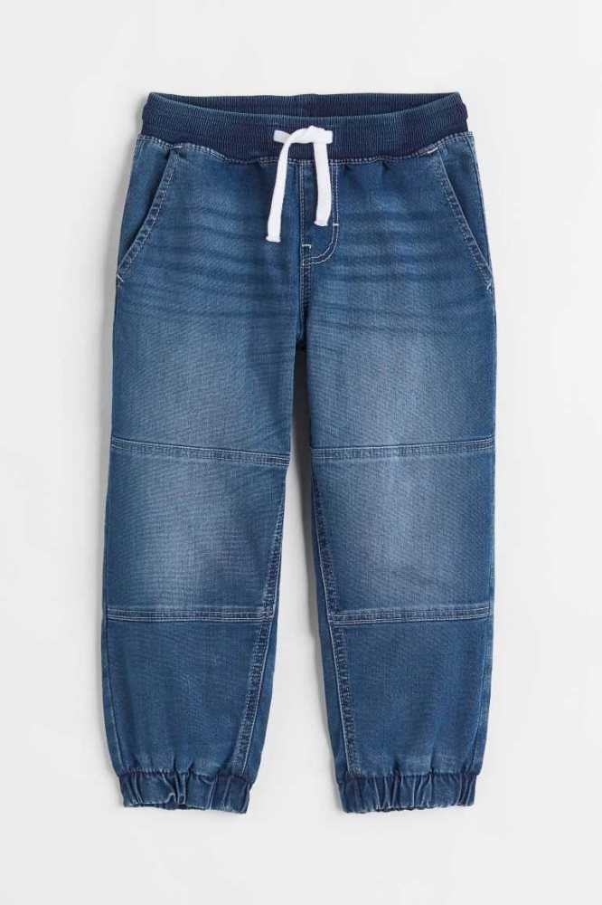 H&M Kompfort Stretch Denim Jogginghose Kinder Grau | 2798-EZTVS