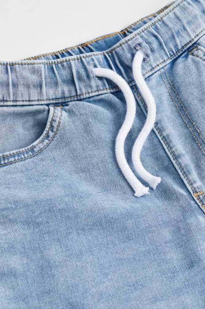 H&M Kompfort Stretch Denim Jogginghose Kinder Dunkelblau | 7541-RLXZE