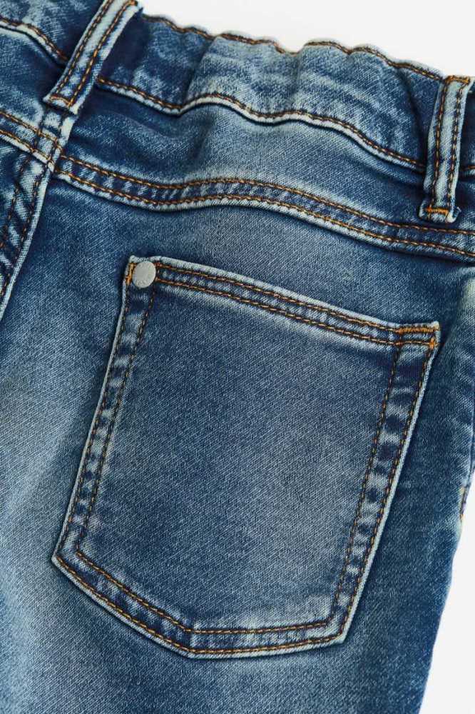 H&M Kompfort Stretch Denim Kurze Hose Kinder Blau | 3806-FRXDB