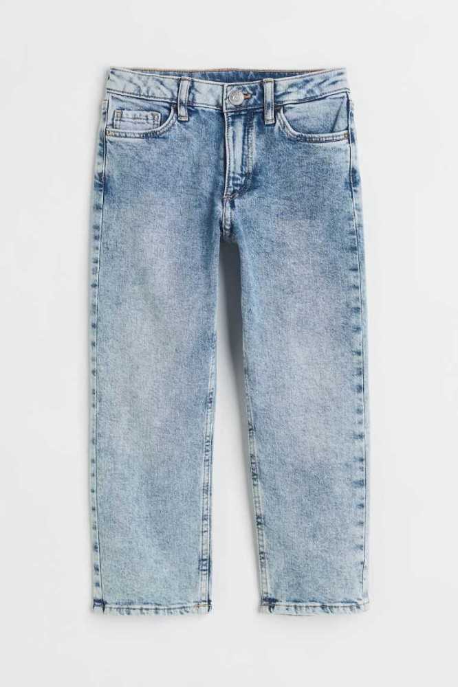 H&M Kompfort Stretch Gerade Fit Jeans Kinder Blau | 0367-JMZKR