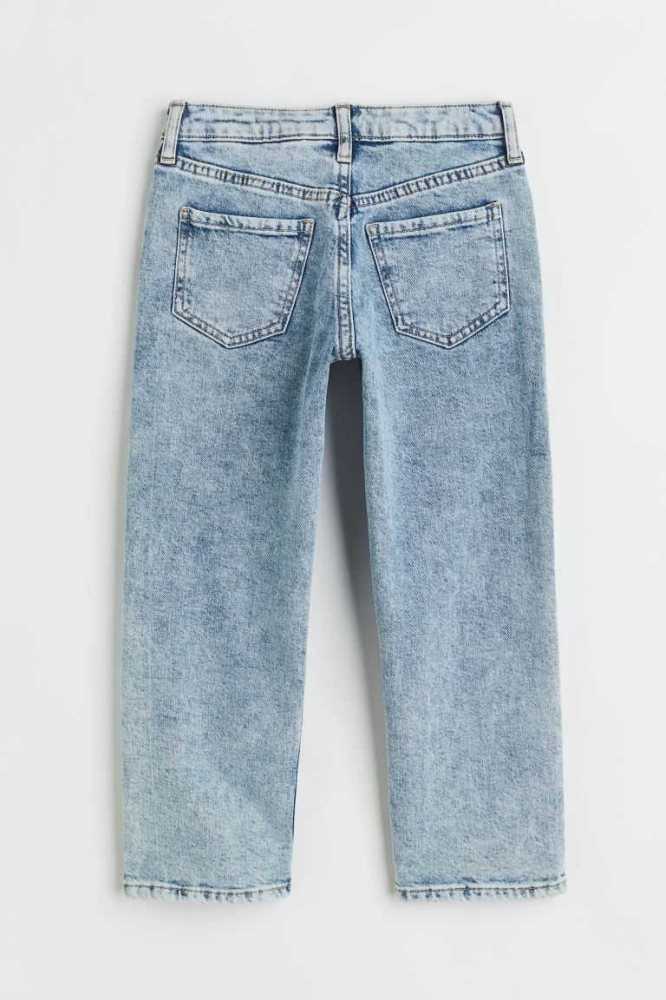 H&M Kompfort Stretch Gerade Fit Jeans Kinder Blau | 0367-JMZKR