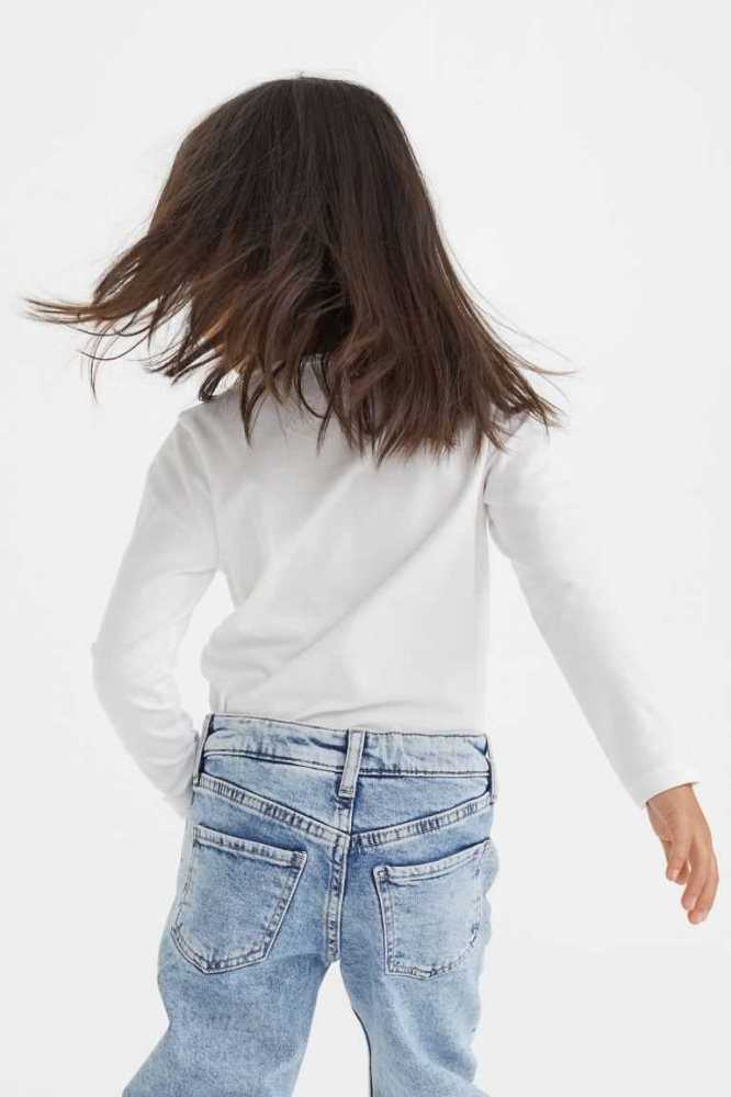 H&M Kompfort Stretch Gerade Fit Jeans Kinder Dunkelgrau | 9864-XQDFA