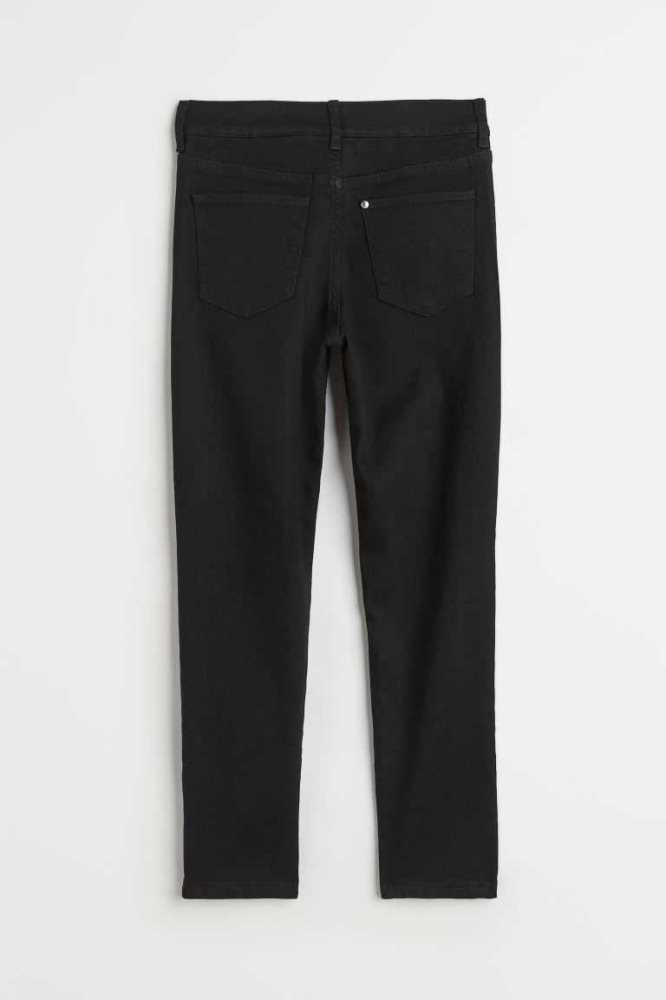 H&M Kompfort Stretch Slim Fit Jeans Kinder Schwarz | 1654-TMHRL