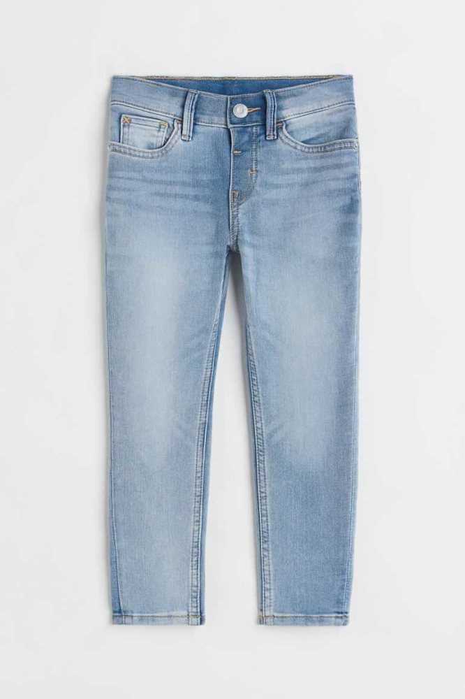 H&M Kompfort Stretch Slim Fit Jeans Kinder Hellblau | 4196-PUTKD