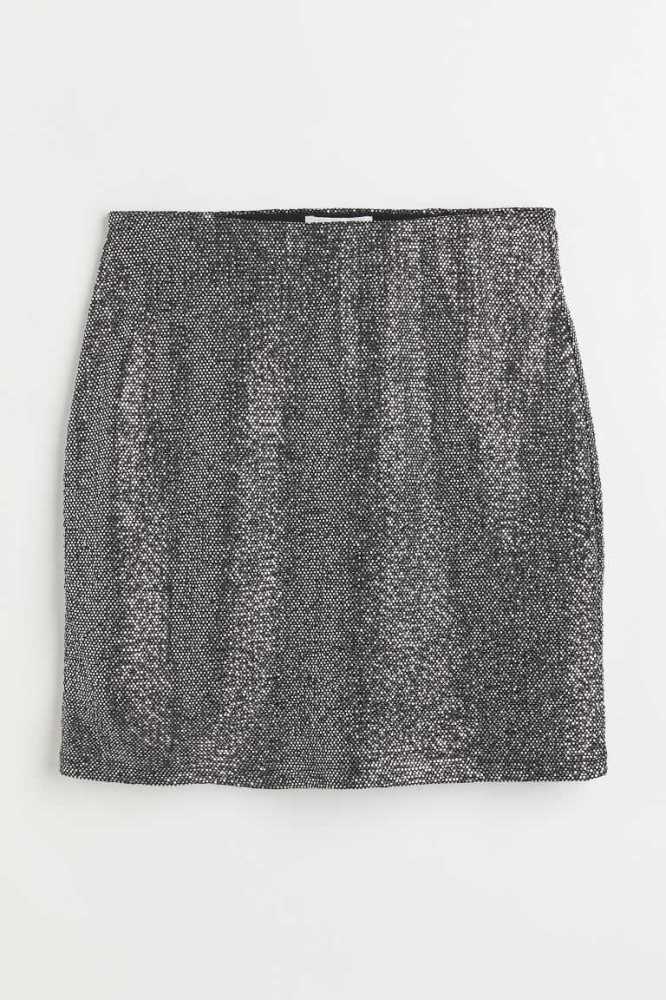 H&M Kurzes Jersey Röcke Damen Silber | 7415-DKRWT