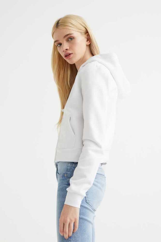 H&M Kurzes Mit Kapuze Jacket Sweatshirt Damen Hellrosa | 5483-NPHZY