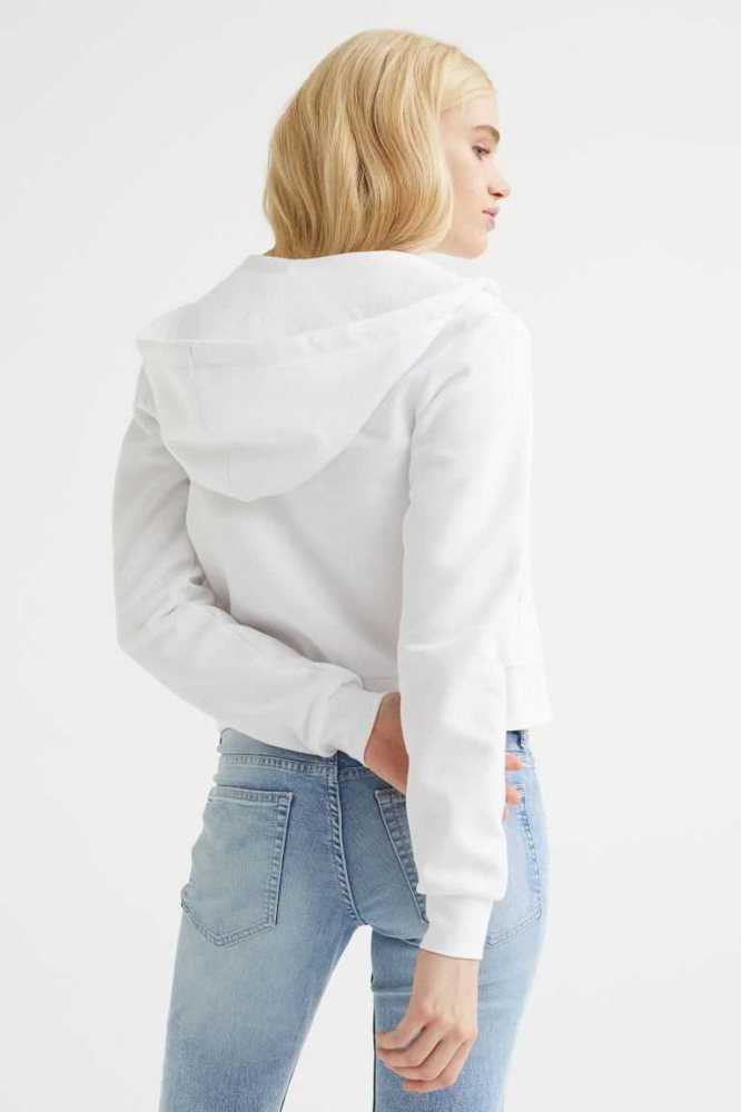 H&M Kurzes Mit Kapuze Jacket Sweatshirt Damen Hellrosa | 5483-NPHZY