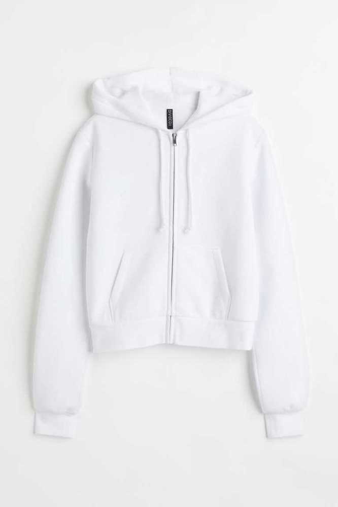 H&M Kurzes Mit Kapuze Jacket Sweatshirt Damen Hellrosa | 5483-NPHZY