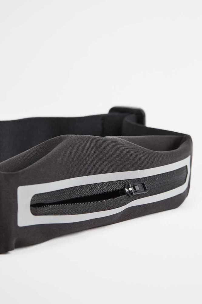 H&M Lauf Belt Tasche Herren Schwarz | 3274-TSJDX