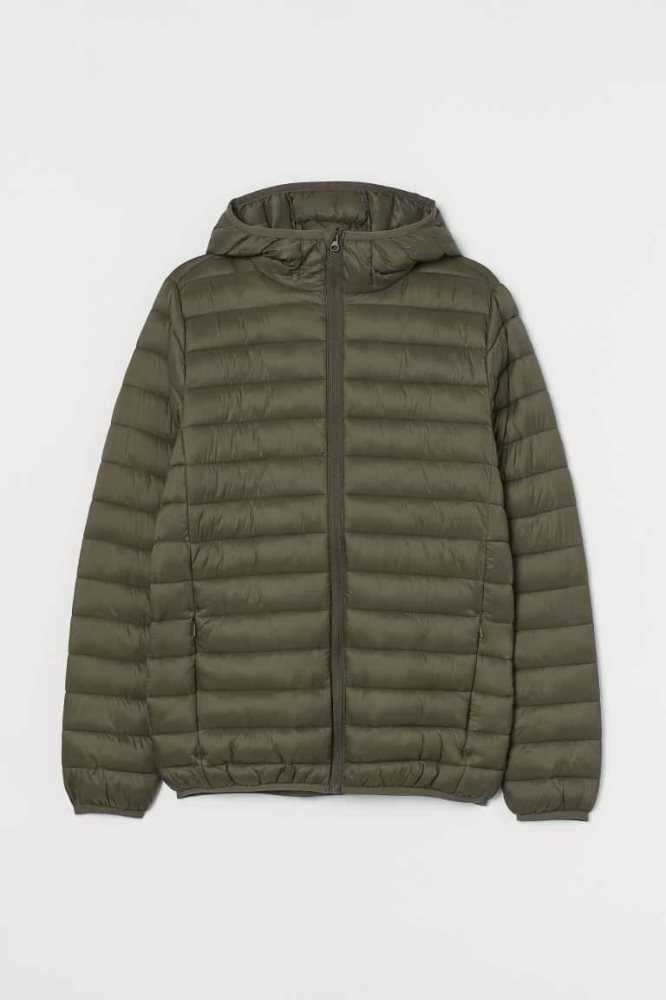 H&M Laufschuhe Puffer Jacke Herren Grün | 3719-CILEG