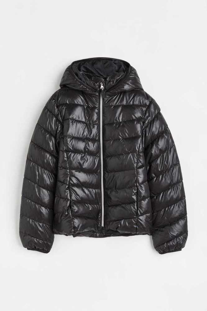 H&M Laufschuhe Puffer Jacket Oberbekleidung Kinder Schwarz | 0817-VFEBT