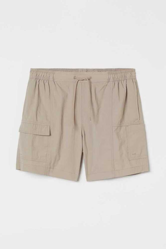 H&M Leg-pocket Shorts Bademode Herren Hellgrau | 6098-SHAPQ