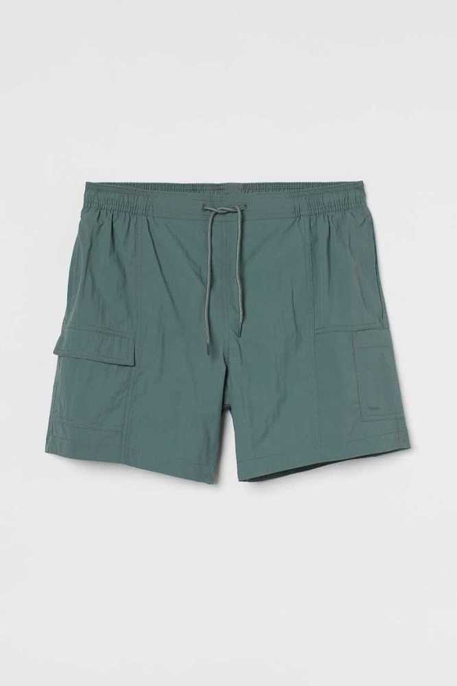 H&M Leg-pocket Shorts Bademode Herren Hellgrau | 6098-SHAPQ