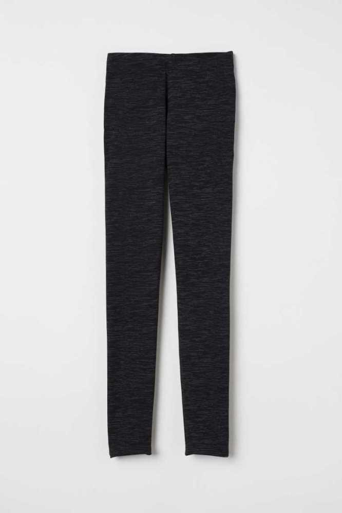 H&M Leggings Jersey Kinder Schwarz | 5960-AZEMJ