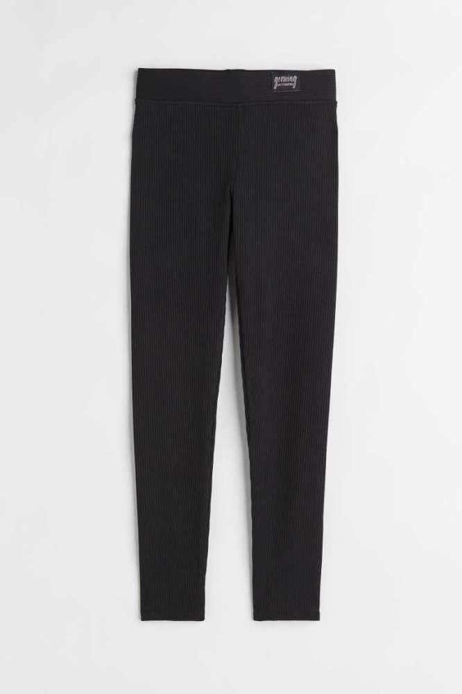 H&M Leggings Leggings Kinder Schwarz | 4753-MIVUK