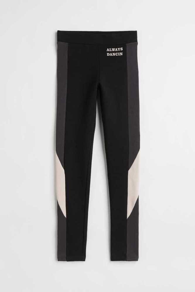 H&M Leggings Leggings Kinder Schwarz | 4753-MIVUK