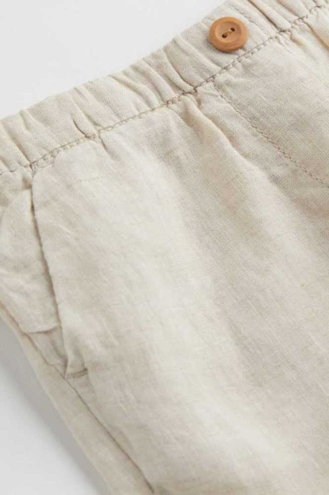 H&M Linen Chinos Hose Kinder Hellbeige | 5908-VSTGZ