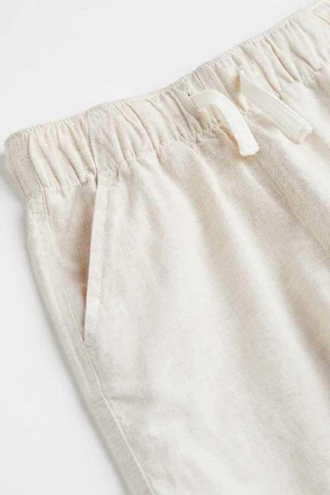 H&M Linen-blend Pull-on Kurze Hose Kinder Hellblau | 2634-HVTFE